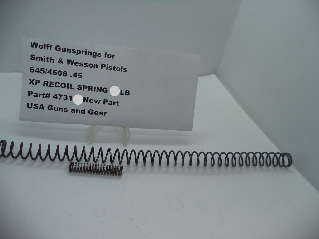 Wolff Extra Power Recoil Spring for S&W Pistols - 17 LB | 645/4506 .45 ACP | Part 47317