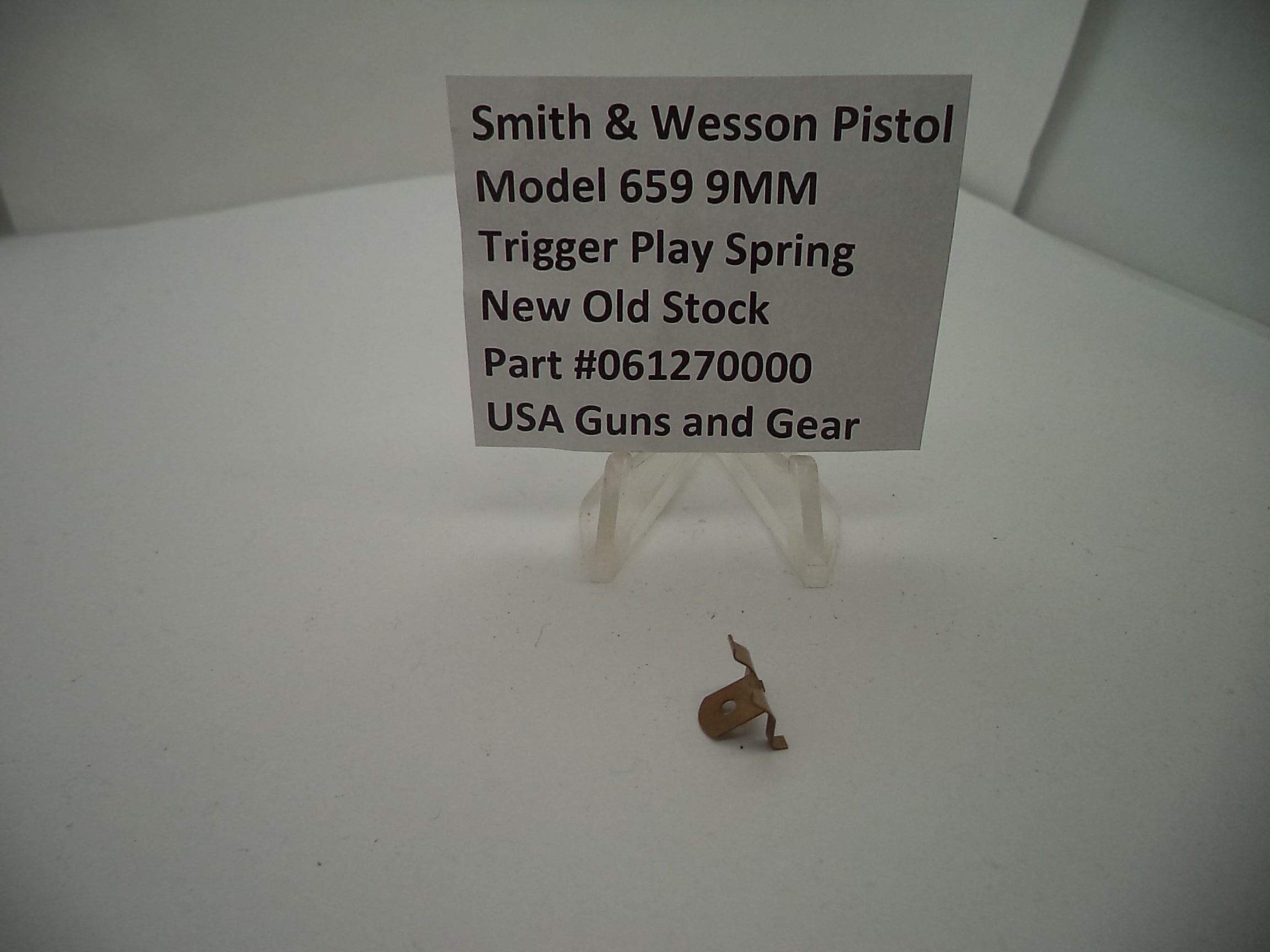 061270000 S & W Pistol Model 659 9MM Trigger Play Spring New Old Stock