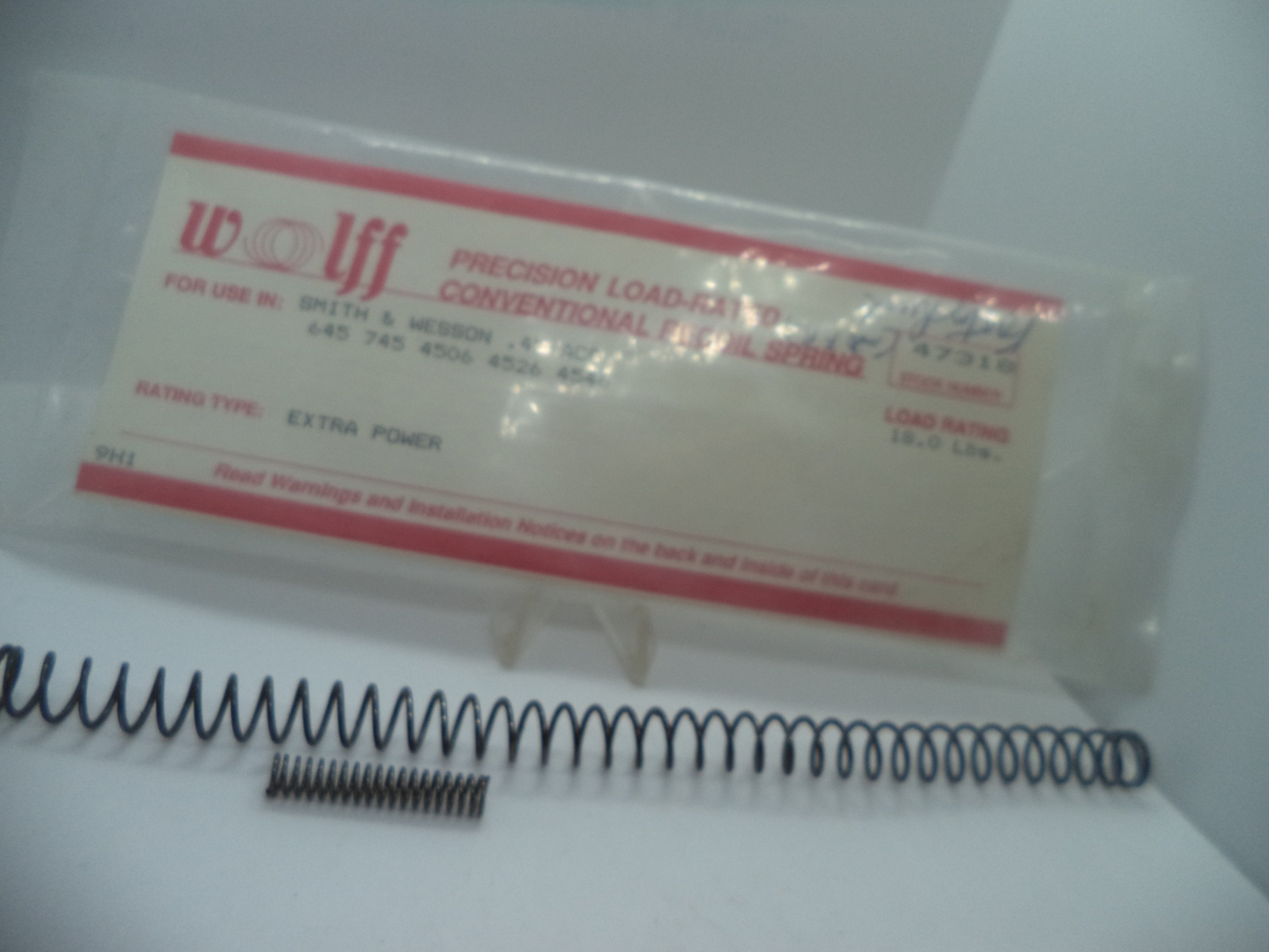 Wolff Extra Power Recoil Spring for S&W Pistols - 17 LB | 645/4506 .45 ACP | Part 47317