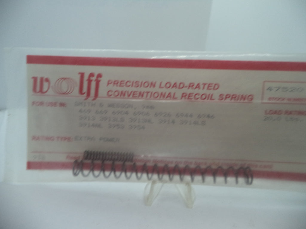 Wolff Extra Power Recoil Spring for S&W Pistols - 20 LB | 6900/3913 Series 9mm | Part 47520