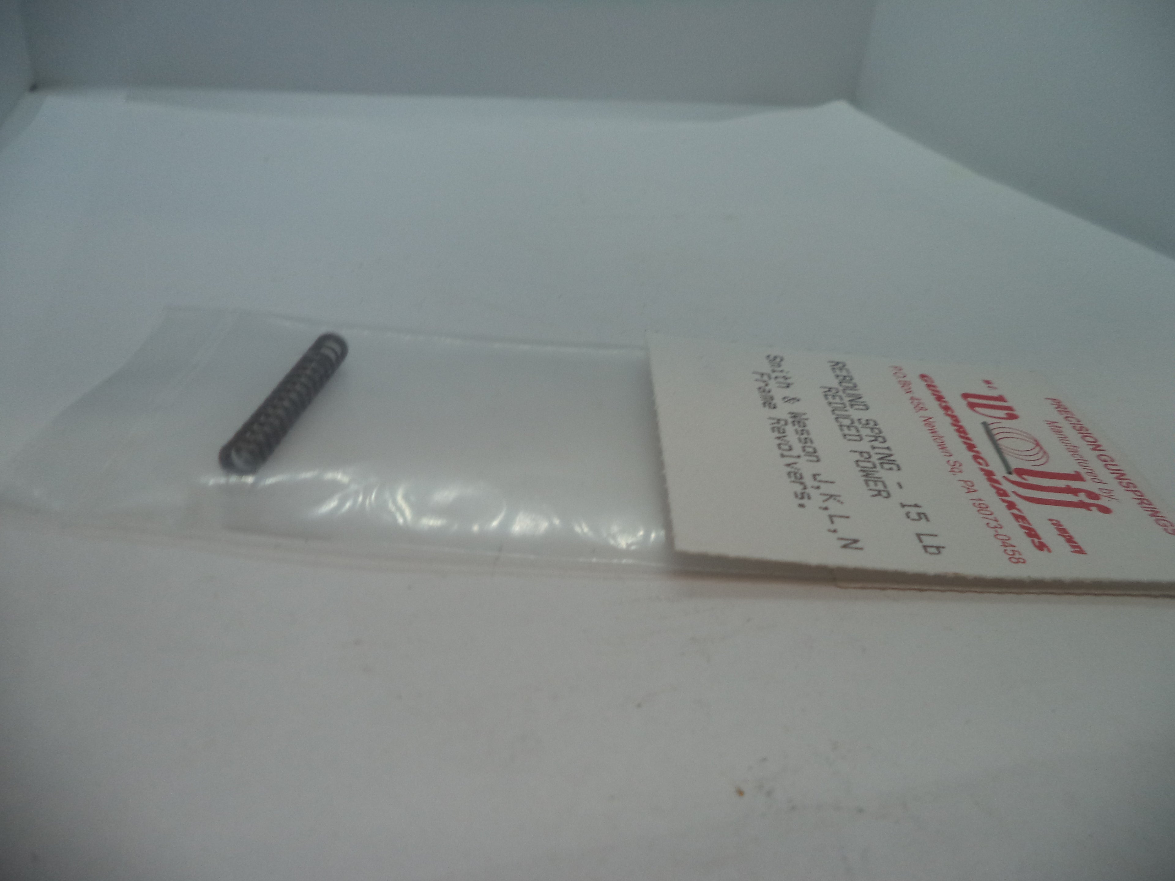 Wolff Reduced Power Rebound Spring for Smith & Wesson J/K/L/N Frame Revolvers 15 LB 16664