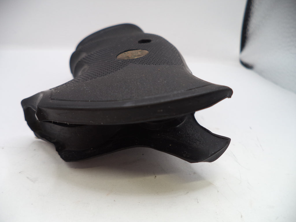 Black gun holster on a white background