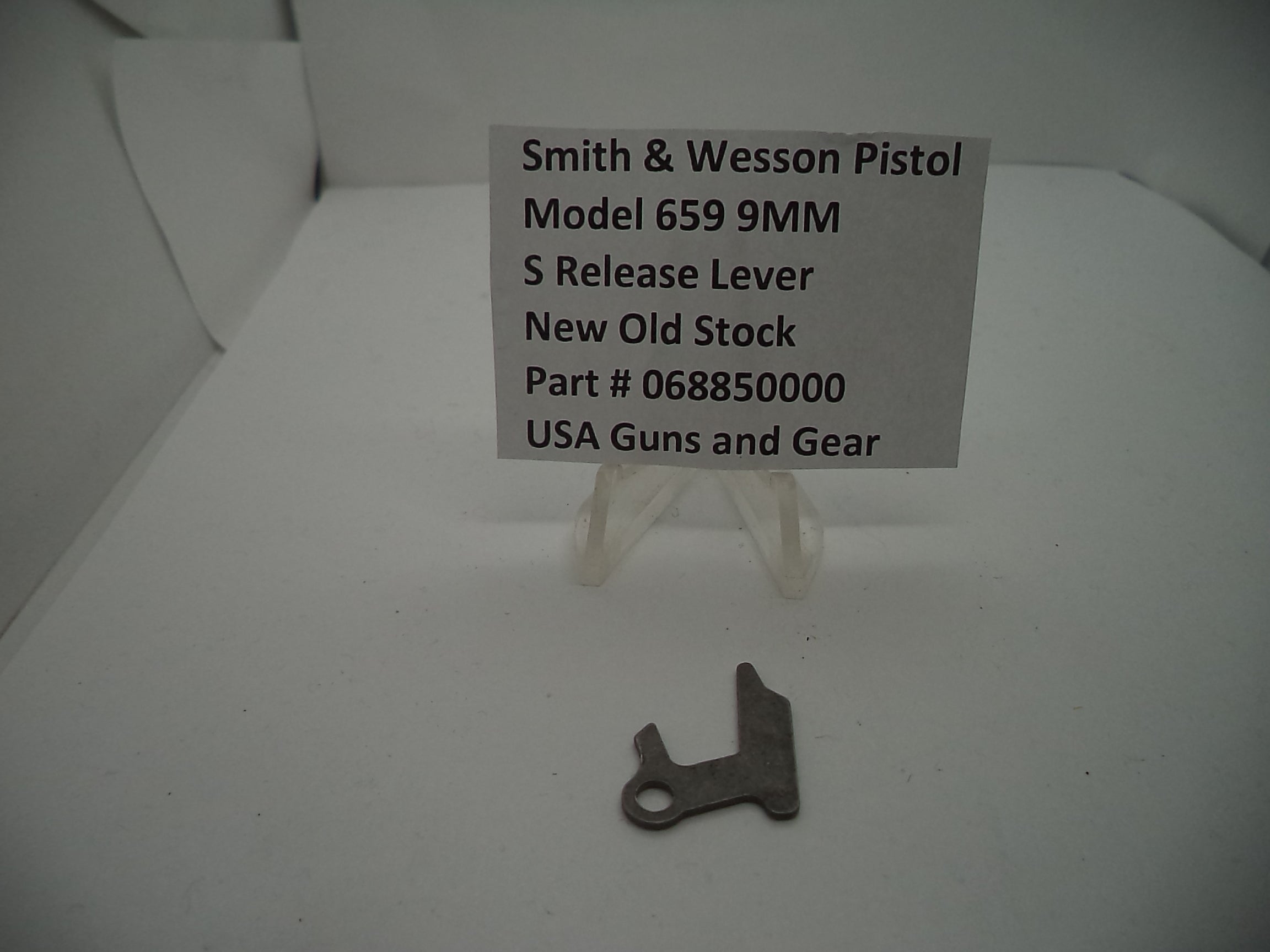 068850000 Smith & Wesson Pistol Model 659 9 MM S Release Lever New Old Stock
