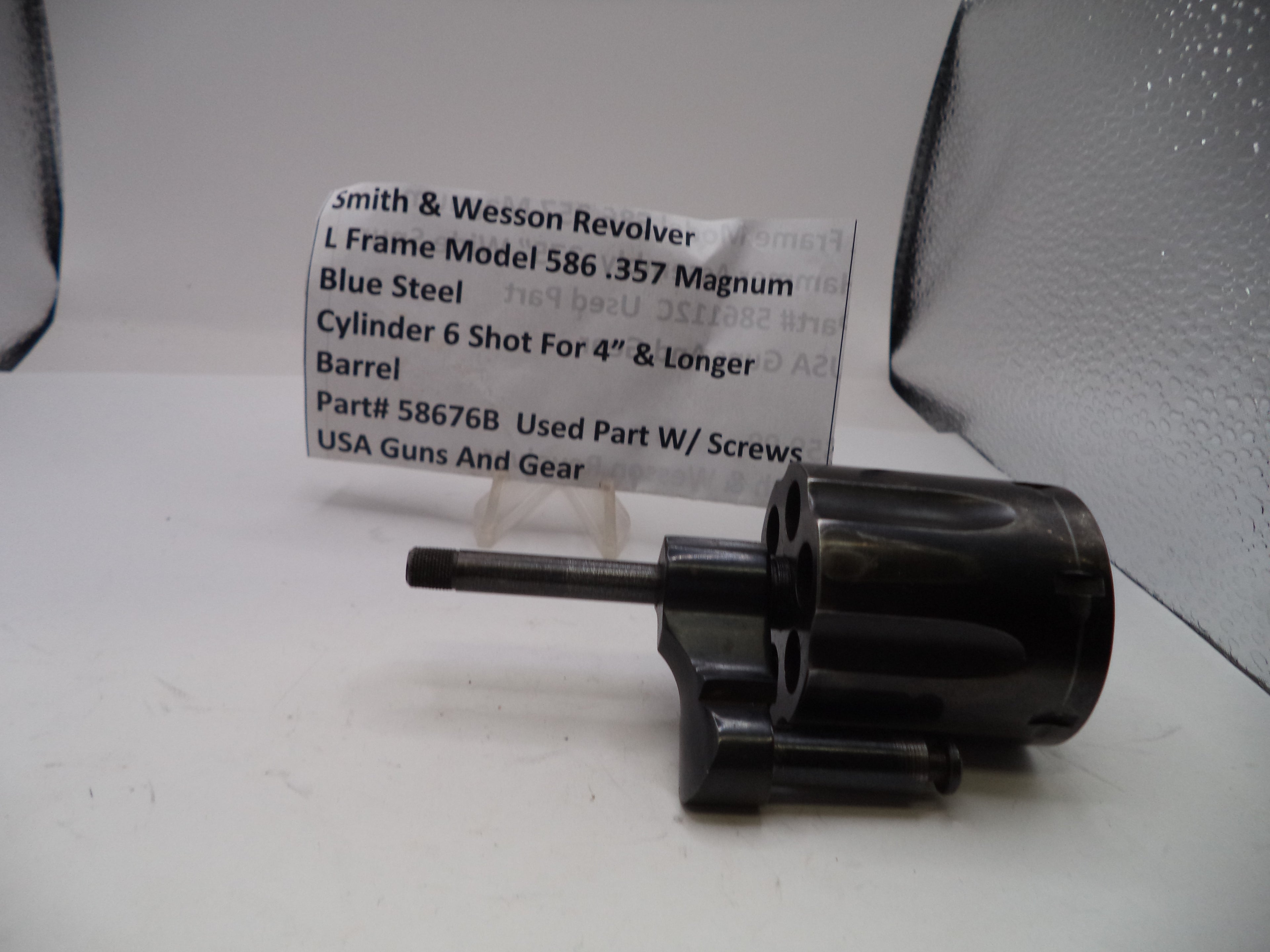 S&W L Frame Model 586 Cylinder Assembly .357 Mag Blue Steel 6-Shot – Used (58676B)