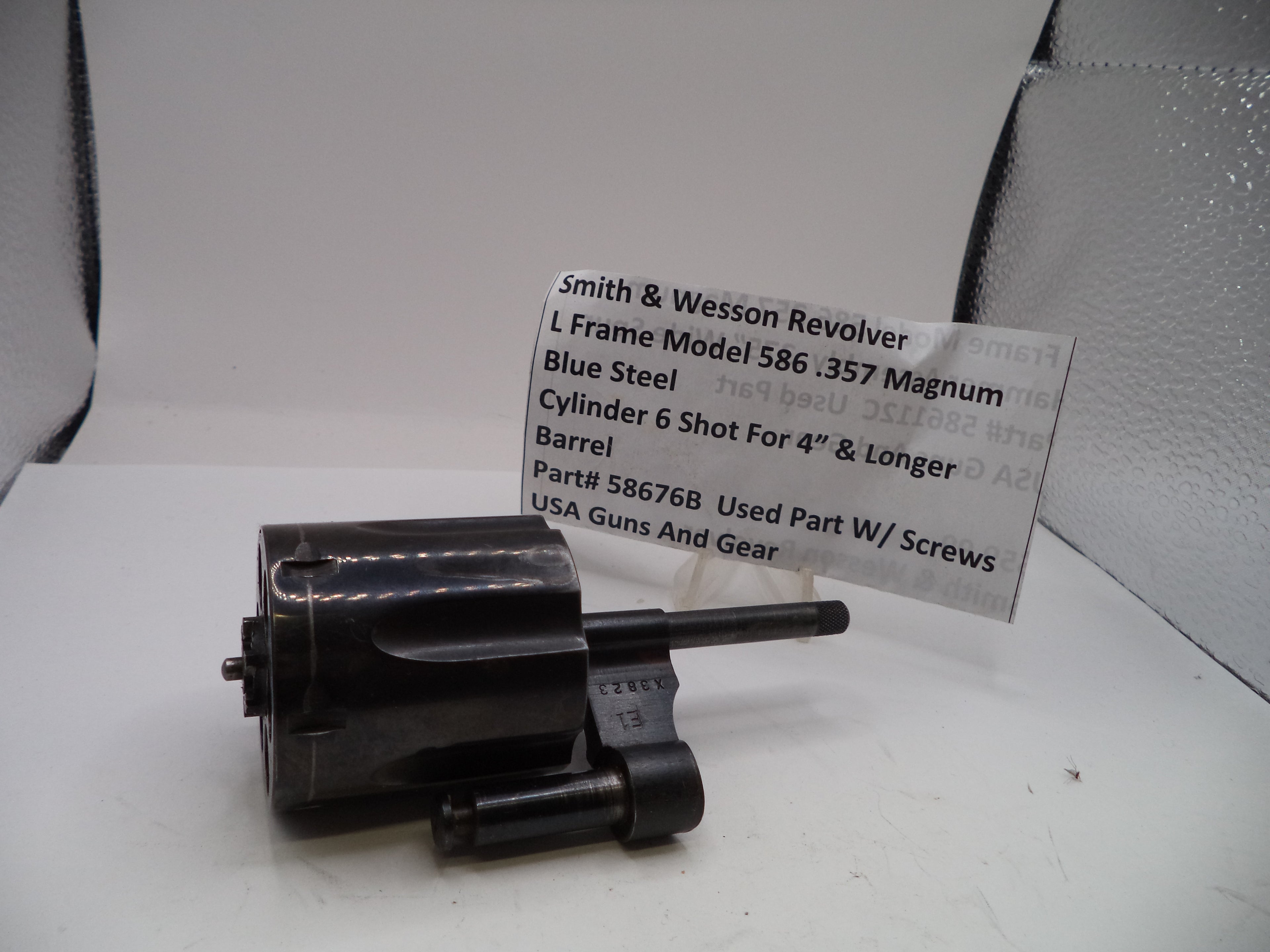 S&W L Frame Model 586 Cylinder Assembly .357 Mag Blue Steel 6-Shot – Used (58676B)