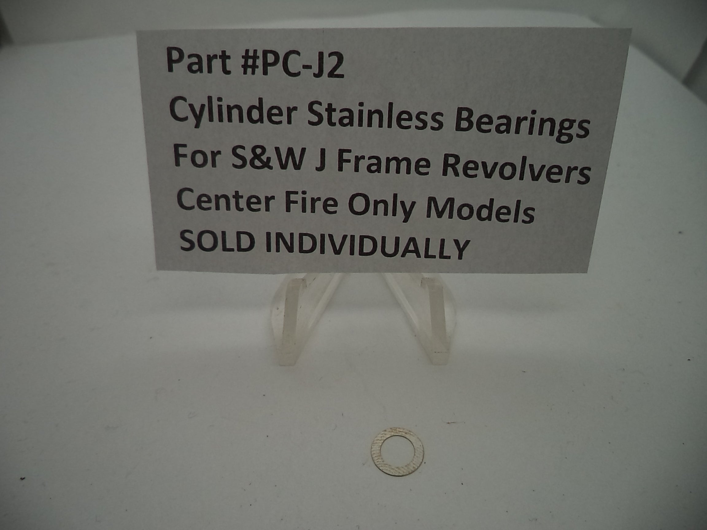 Smith & Wesson J Frame Power Custom Cylinder Endshake Bearing .002" Stainless - PC-J2