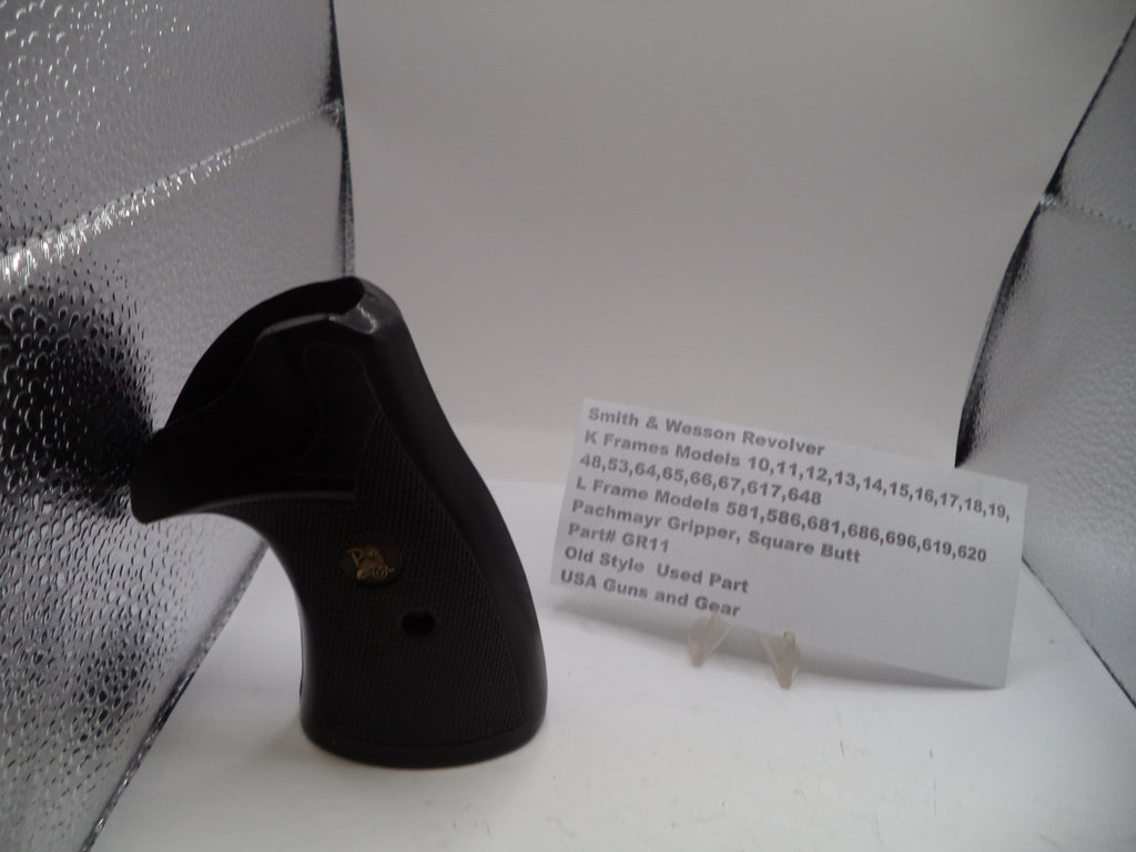 Pachmayr Gripper Square Butt Grips for S&W K & L Frame Revolvers Used - GR11