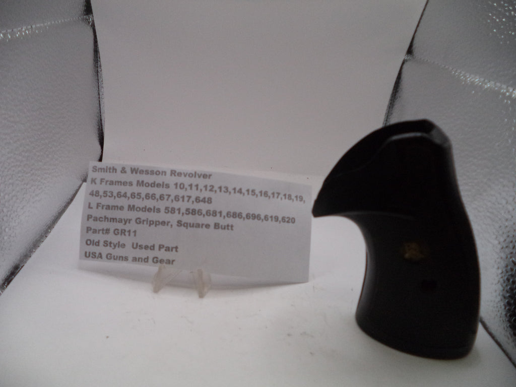 Pachmayr Gripper Square Butt Grips for S&W K & L Frame Revolvers Used - GR11