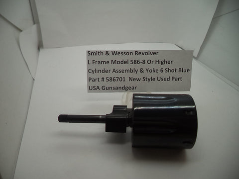 586701 S & W Revolver L Frame Model 586-8 or Higher Cylinder Assembly Blue