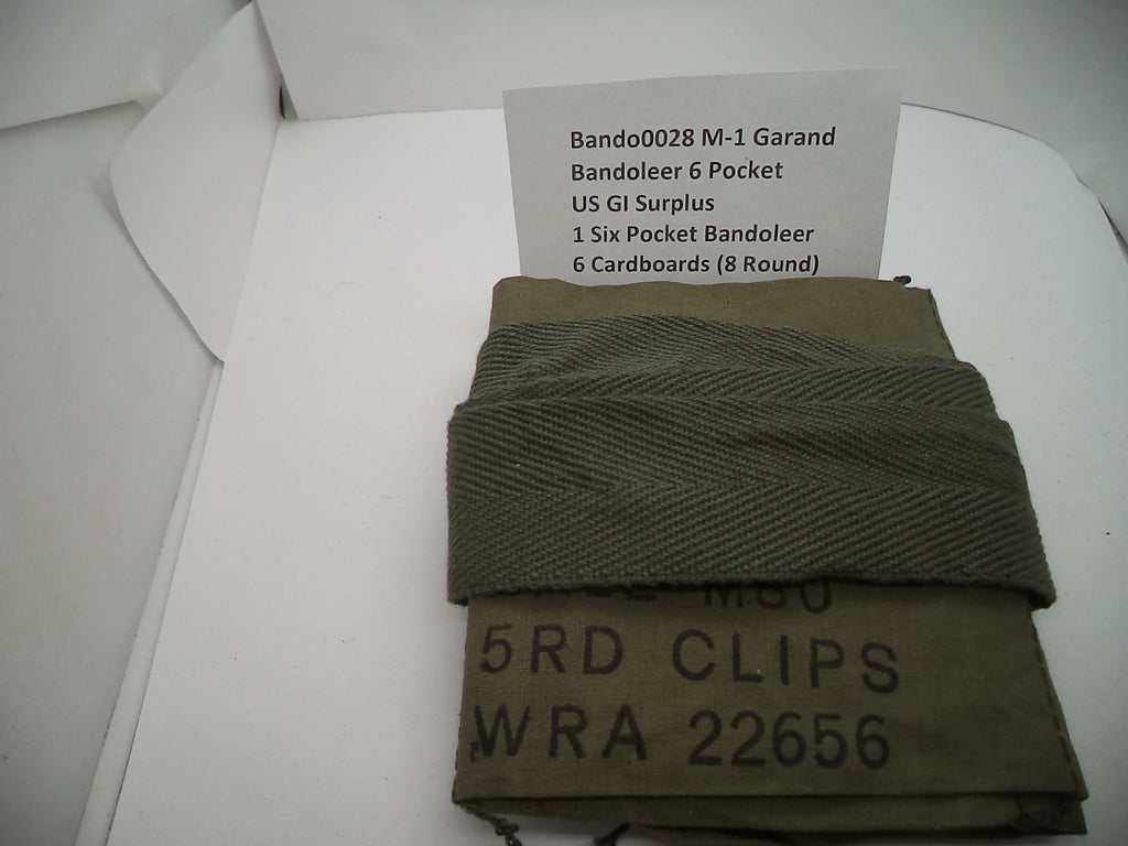 Bando 0028 M1 Garand Bandoleer 6 Pocket US GI Surplus