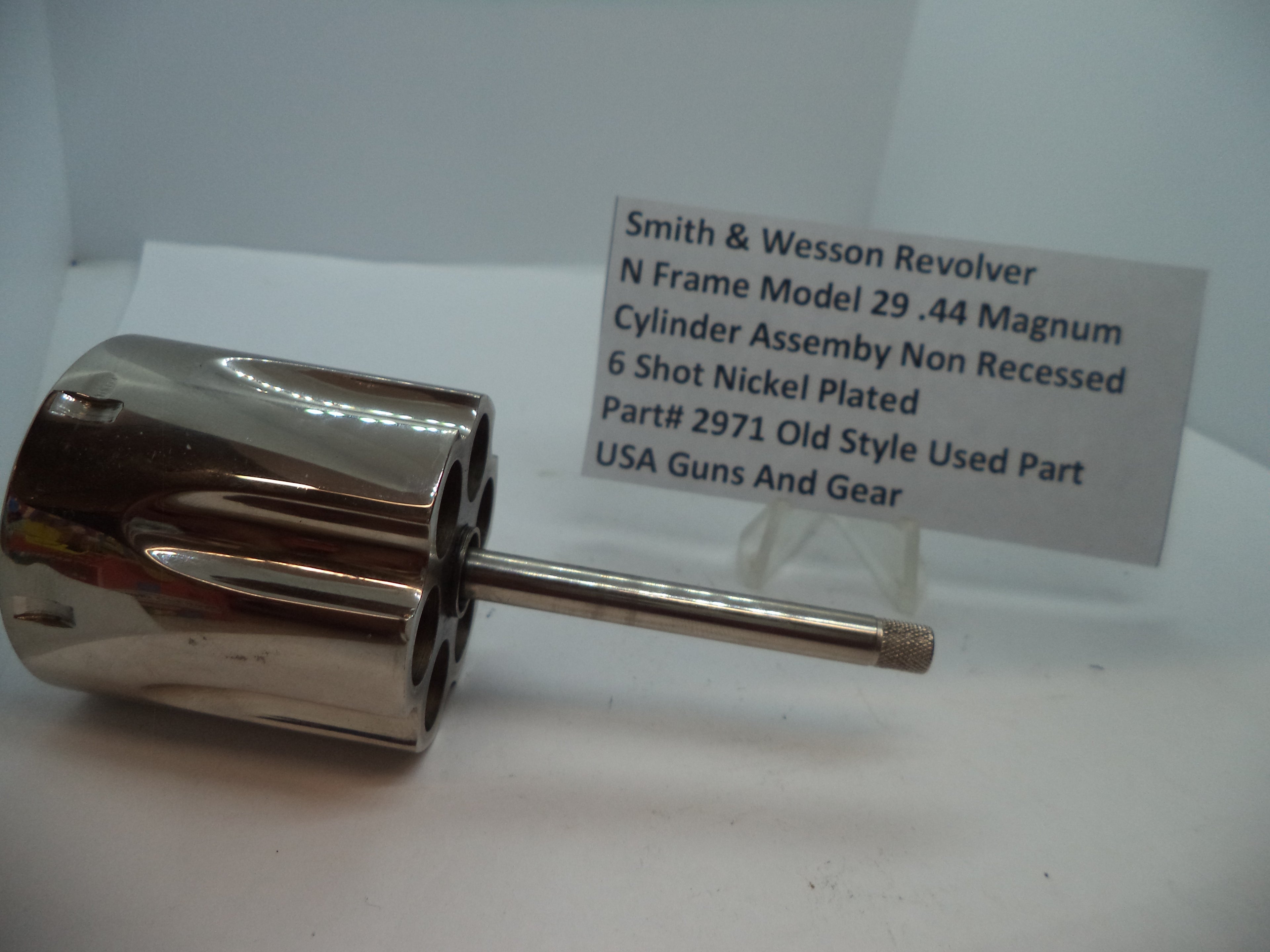 2971 S&W N Model 29 Cylinder Assembly Nickel Non Recessed .44 Mag Used