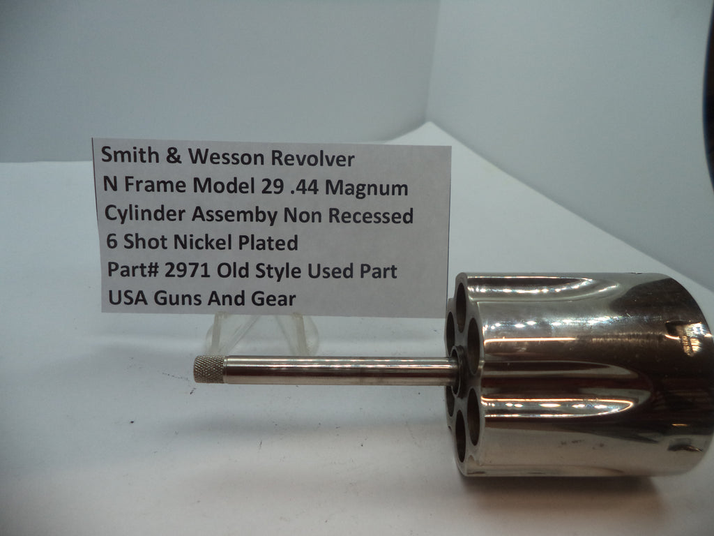 2971 S&W N Model 29 Cylinder Assembly Nickel Non Recessed .44 Mag Used