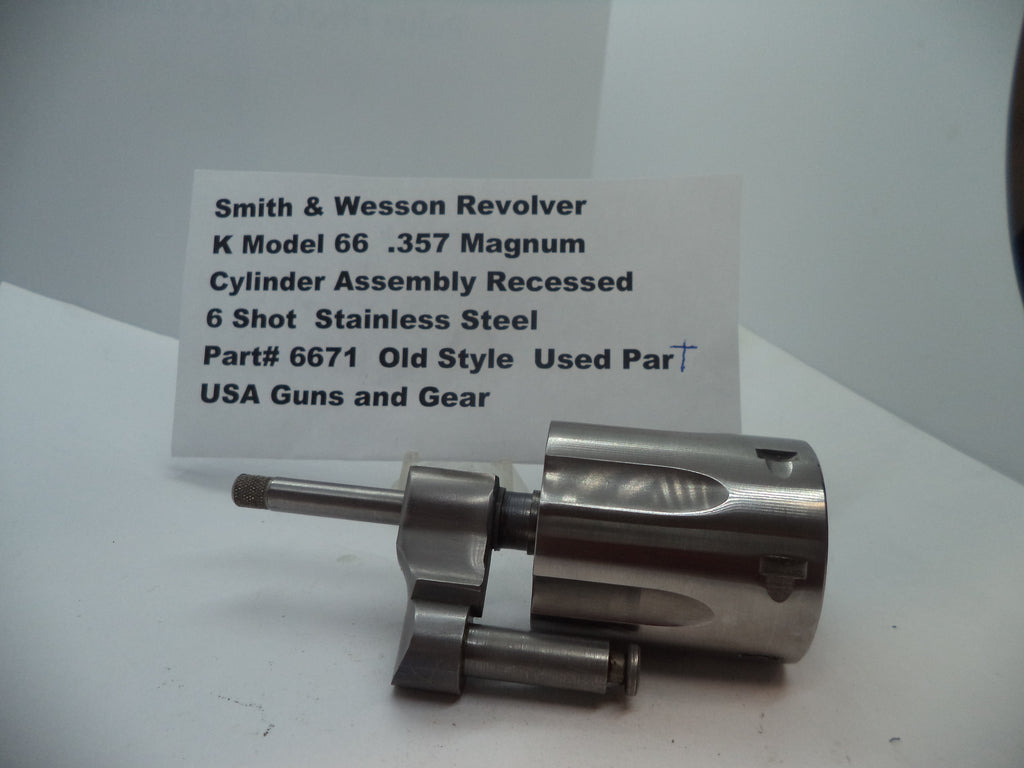 Smith & Wesson K Frame Model 66 Cylinder Assembly - Recessed .357 Magnum - Used OEM Part