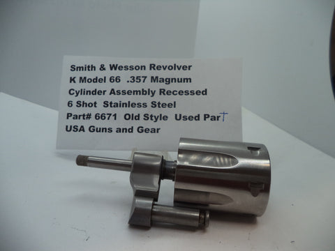 6671 S & W K Model 66 Cylinder Assembly Recessed .357 Magnum Used