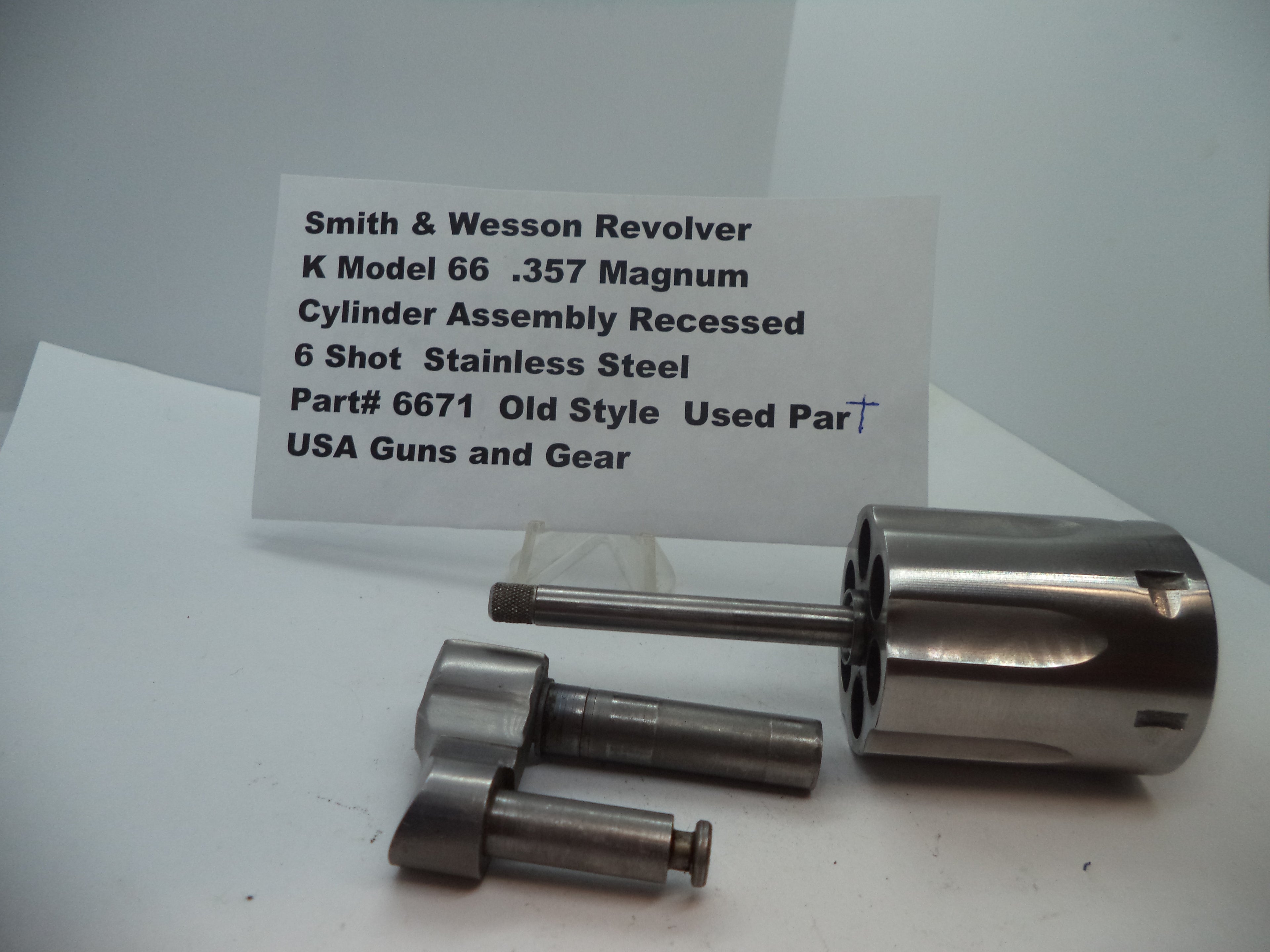 Smith & Wesson K Frame Model 66 Cylinder Assembly - Recessed .357 Magnum - Used OEM Part