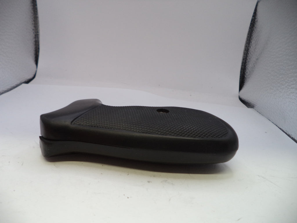 Black gun grip on a white background
