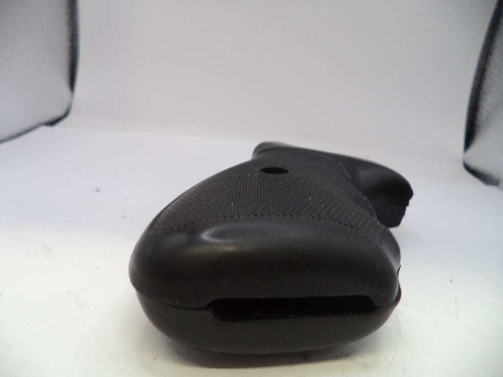 Black gun grip on a white background
