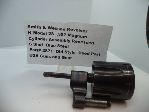 2871 Smith & Wesson N Model 28 Cylinder Assembly Recessed 6 Shot .357 Magnum