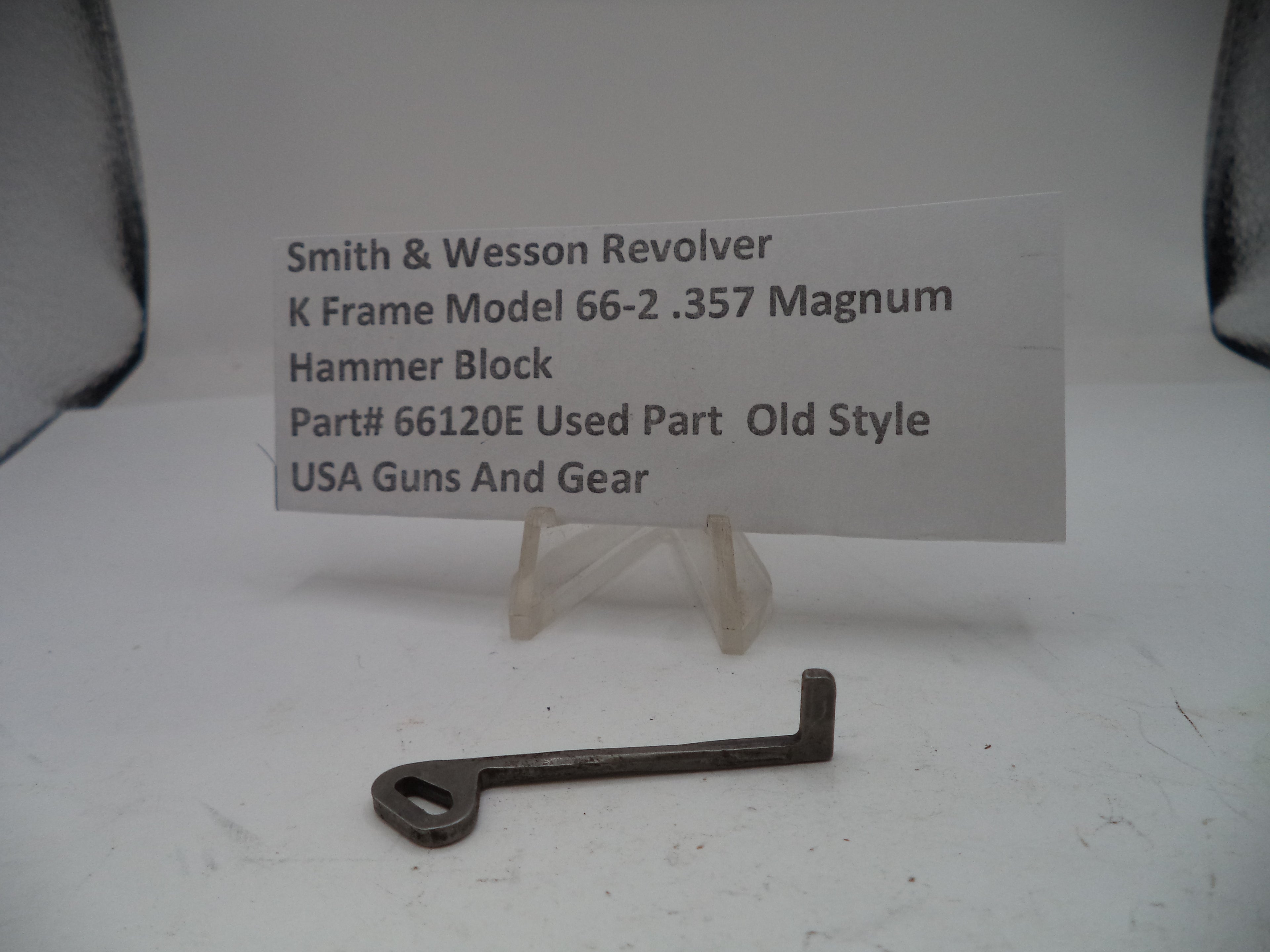 Smith & Wesson K Frame Model 66-2 Hammer Block Used – Part 66120E