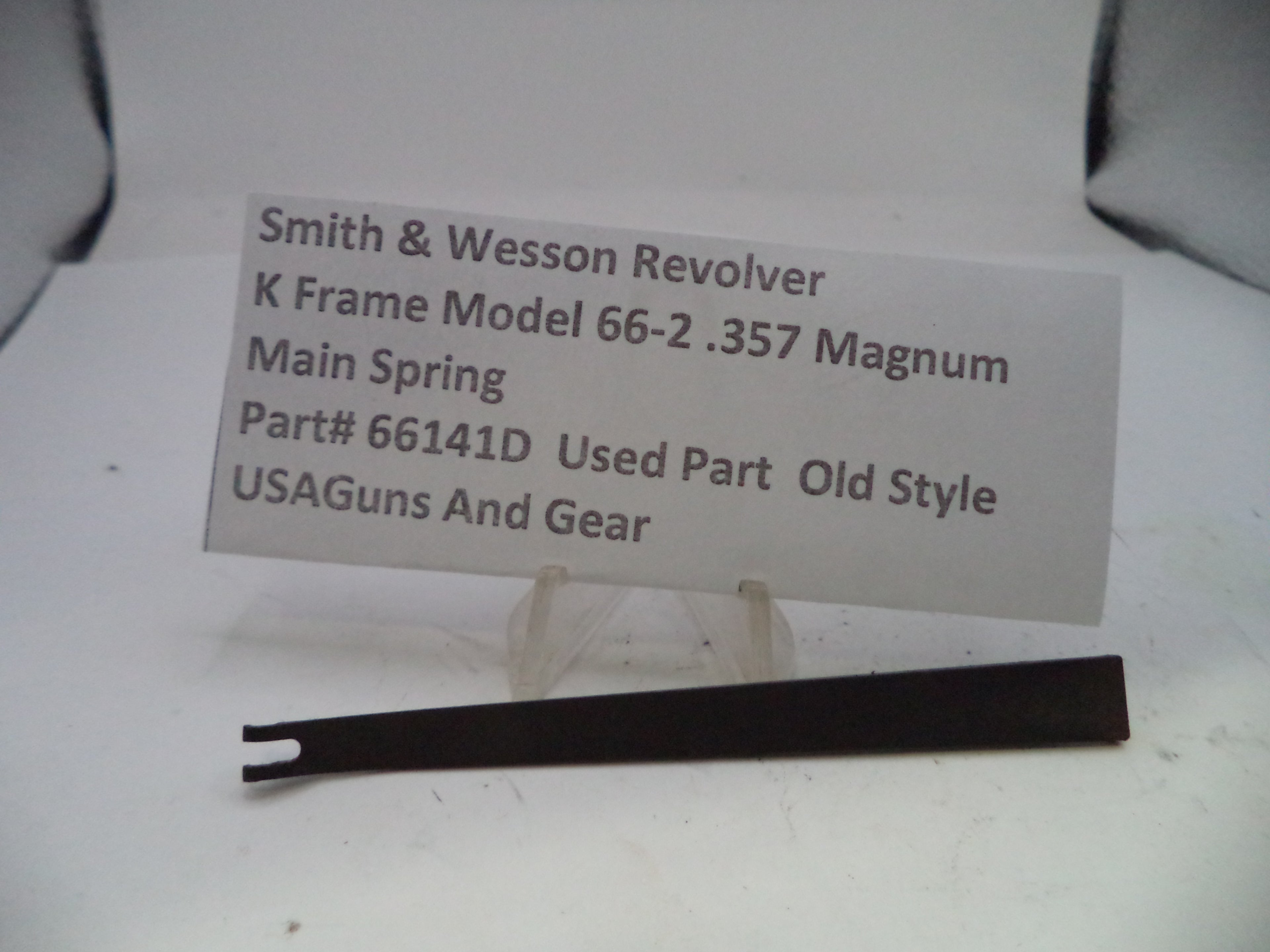 Smith & Wesson K Frame Model 66-2 Main Spring, Used - Part# 66141D