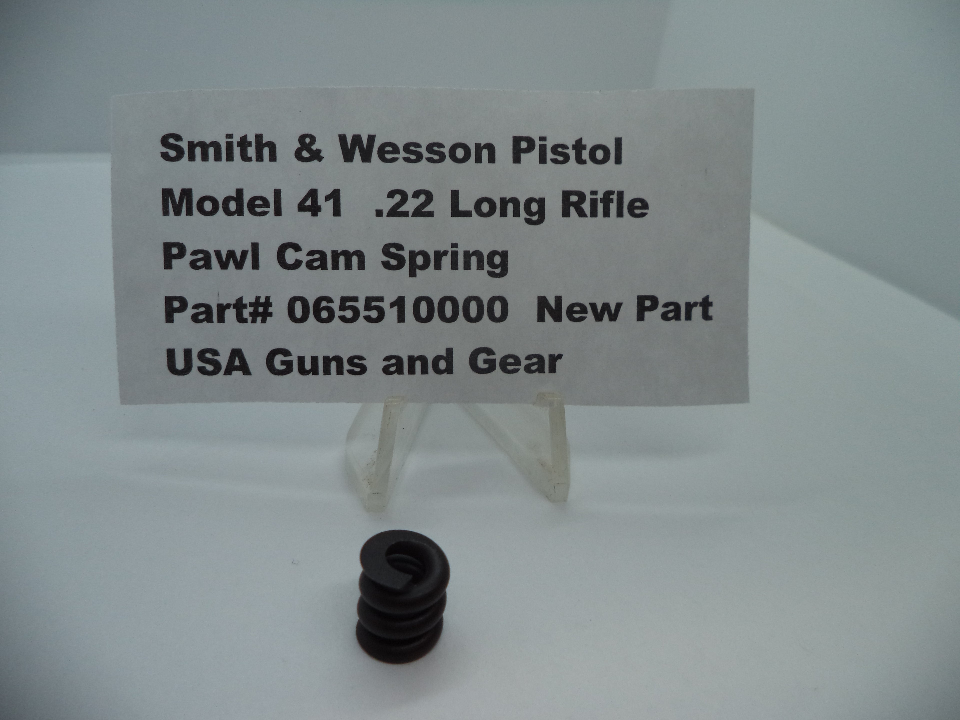 S&W Pistol Model 41  Pawl Cam Spring .22 Long Rifle 065510000