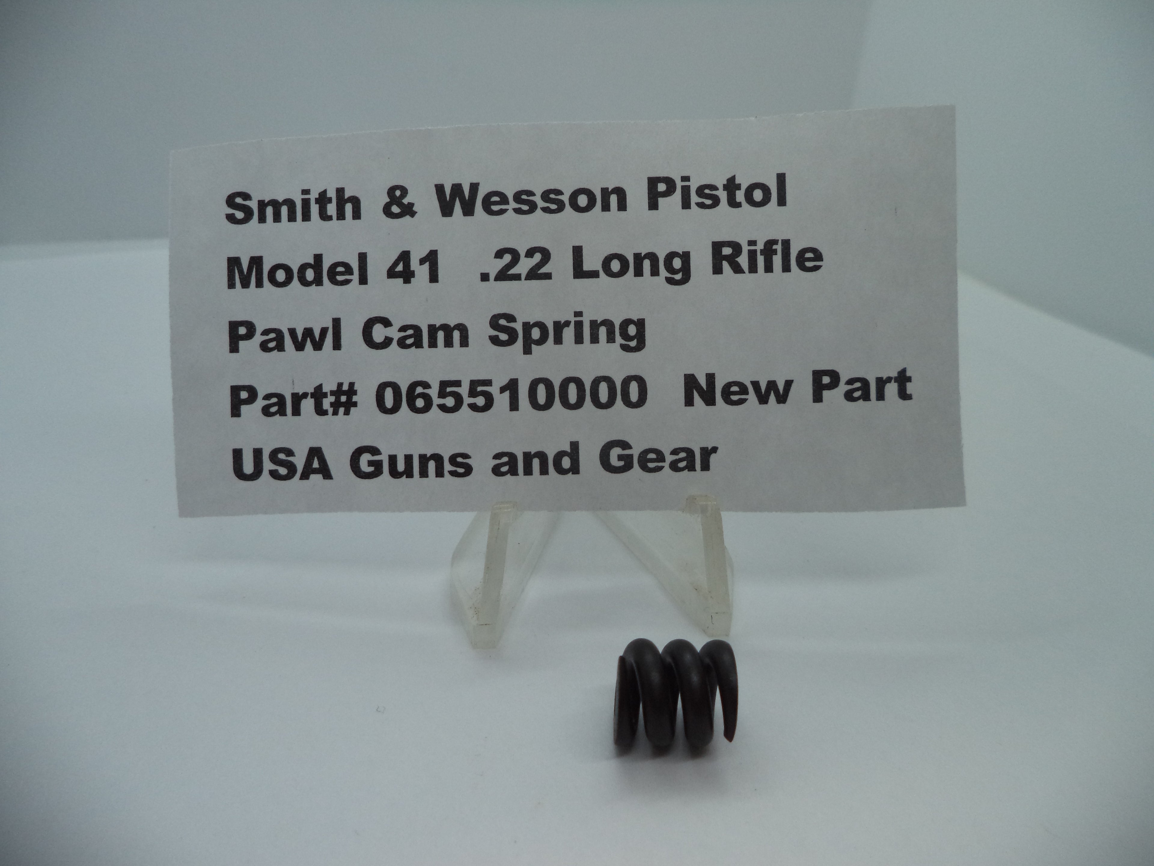 S&W Pistol Model 41  Pawl Cam Spring .22 Long Rifle 065510000