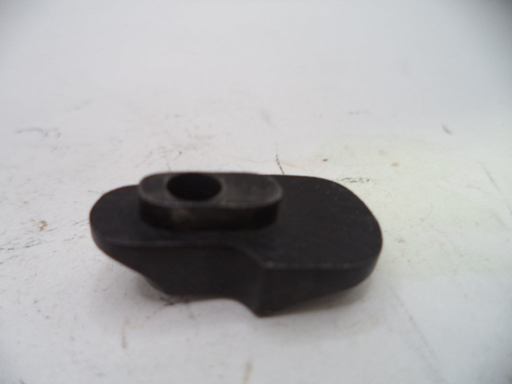Black rubber grommet on a white background