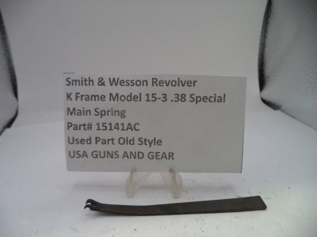 Smith & Wesson revolver main spring part with descriptive card on a white background