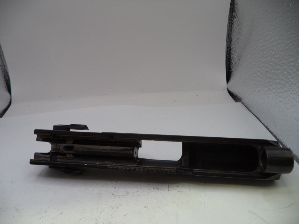 Black metal bracket on a white background