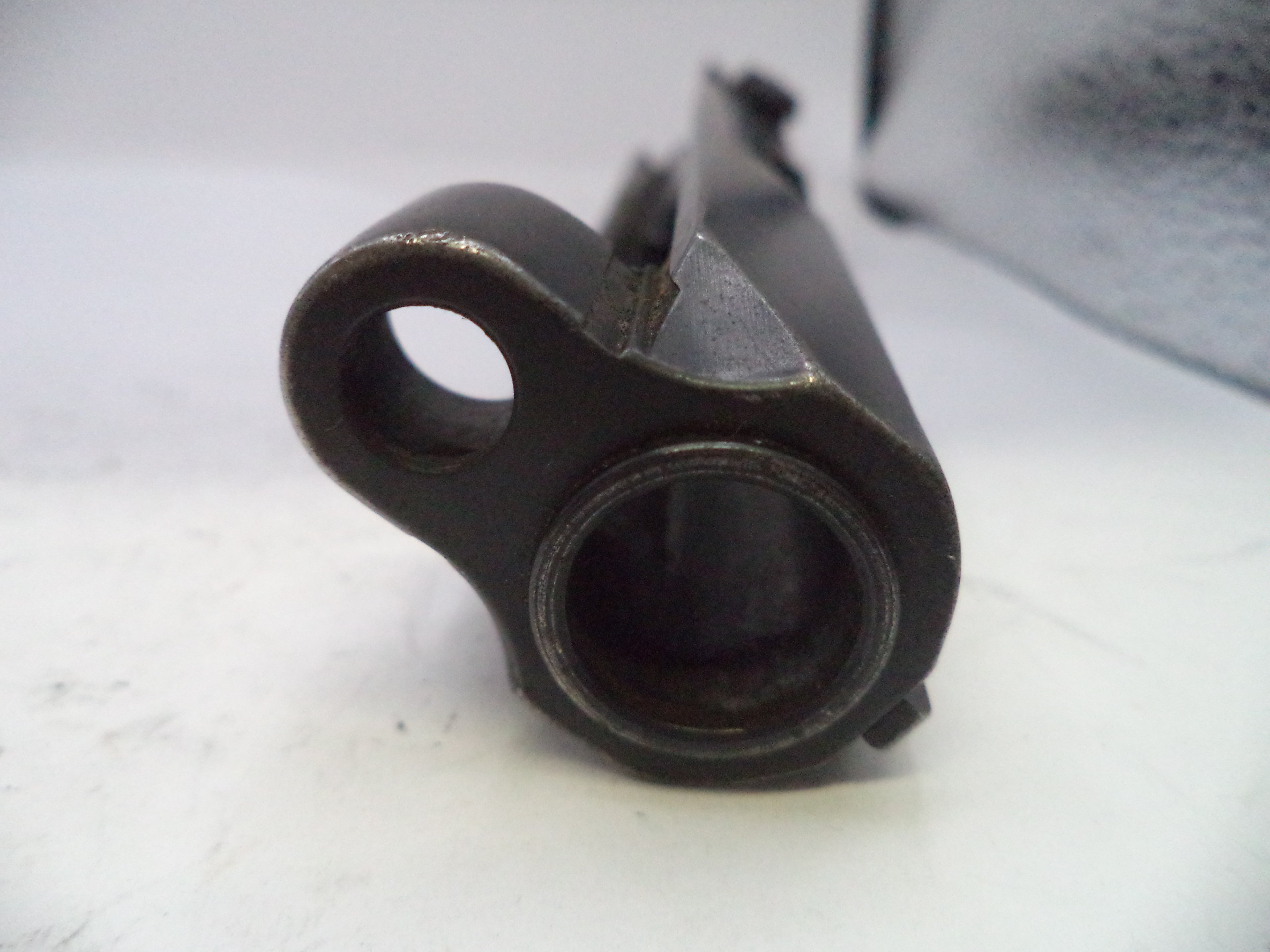 Metal mechanical component on a white background