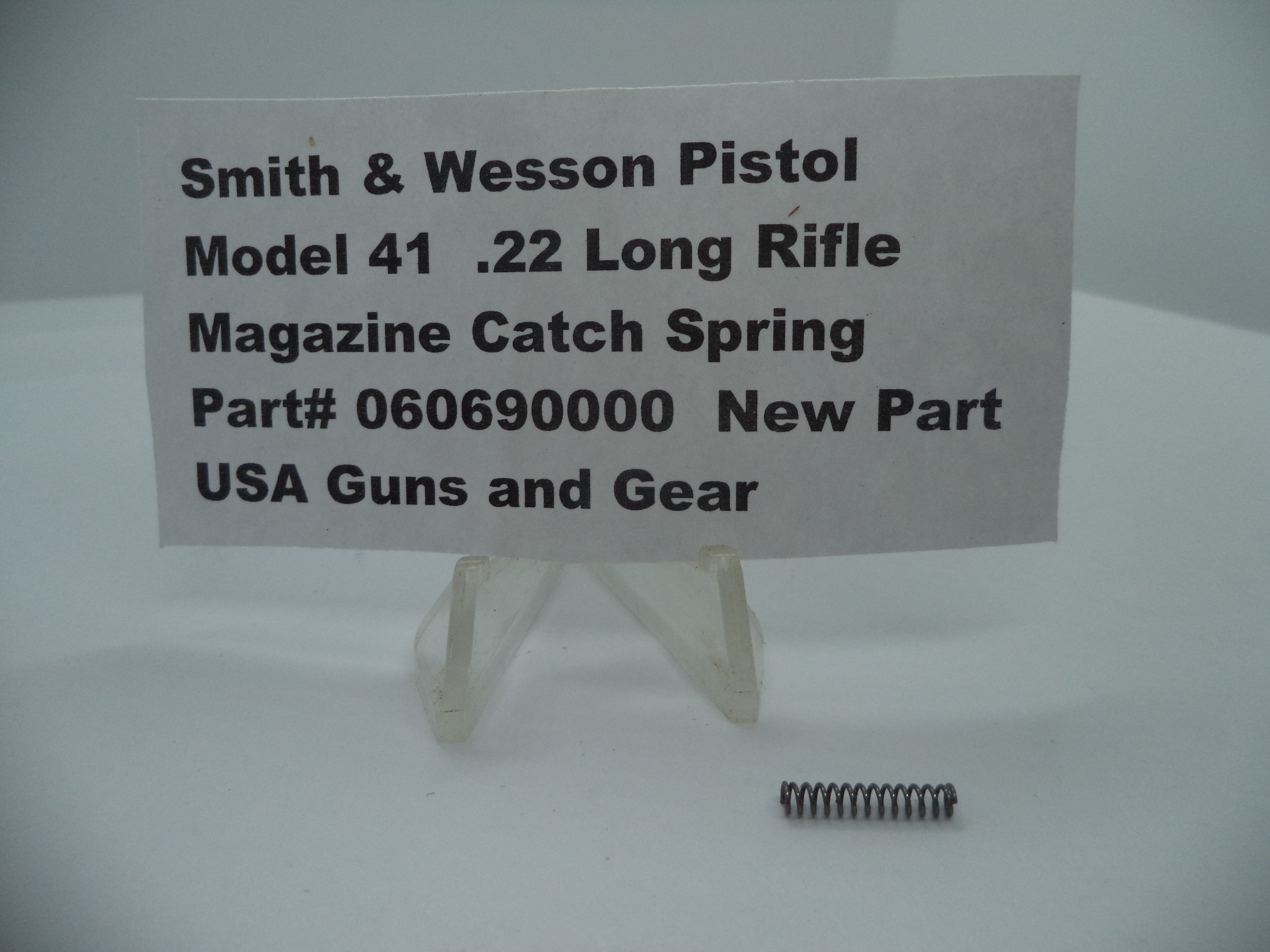 S&W Pistol Model 41 Magazine Catch Spring .22 Long Rifle 060690000