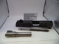 Smith & Wesson pistol parts including slide, barrel, and recoil spring on a white background with branding.