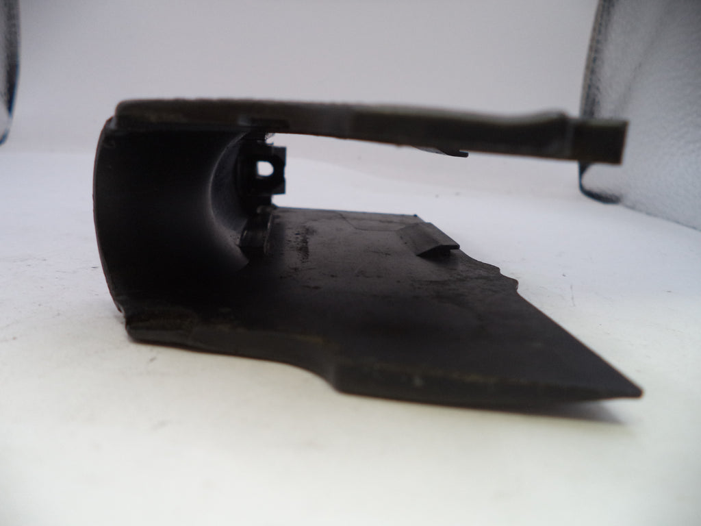 Black metal bracket on a white background