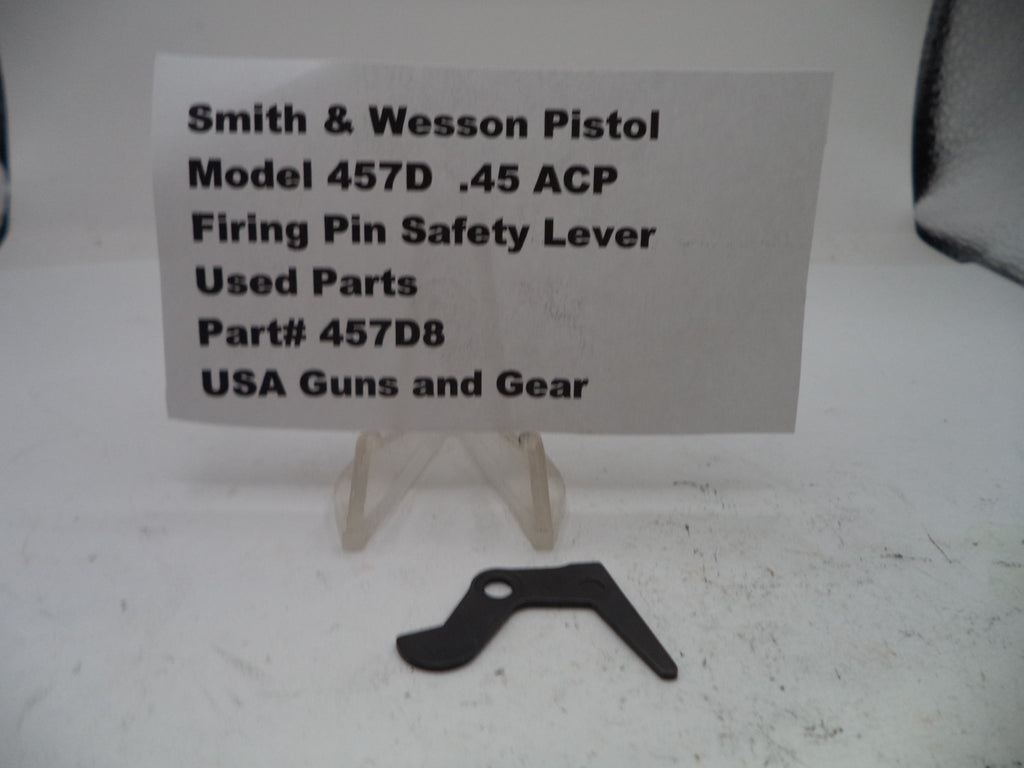 Firing pin safety lever for Smith & Wesson Pistol Model 457D .45 ACP on a white background with a label.