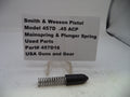 Smith & Wesson pistol mainspring and plunger spring with a label on a white background