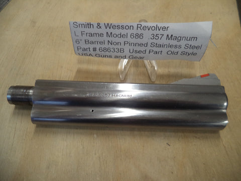 68633B Smith & Wesson L Frame Model 686 Barrel 6" Non Pinned .357 Mag