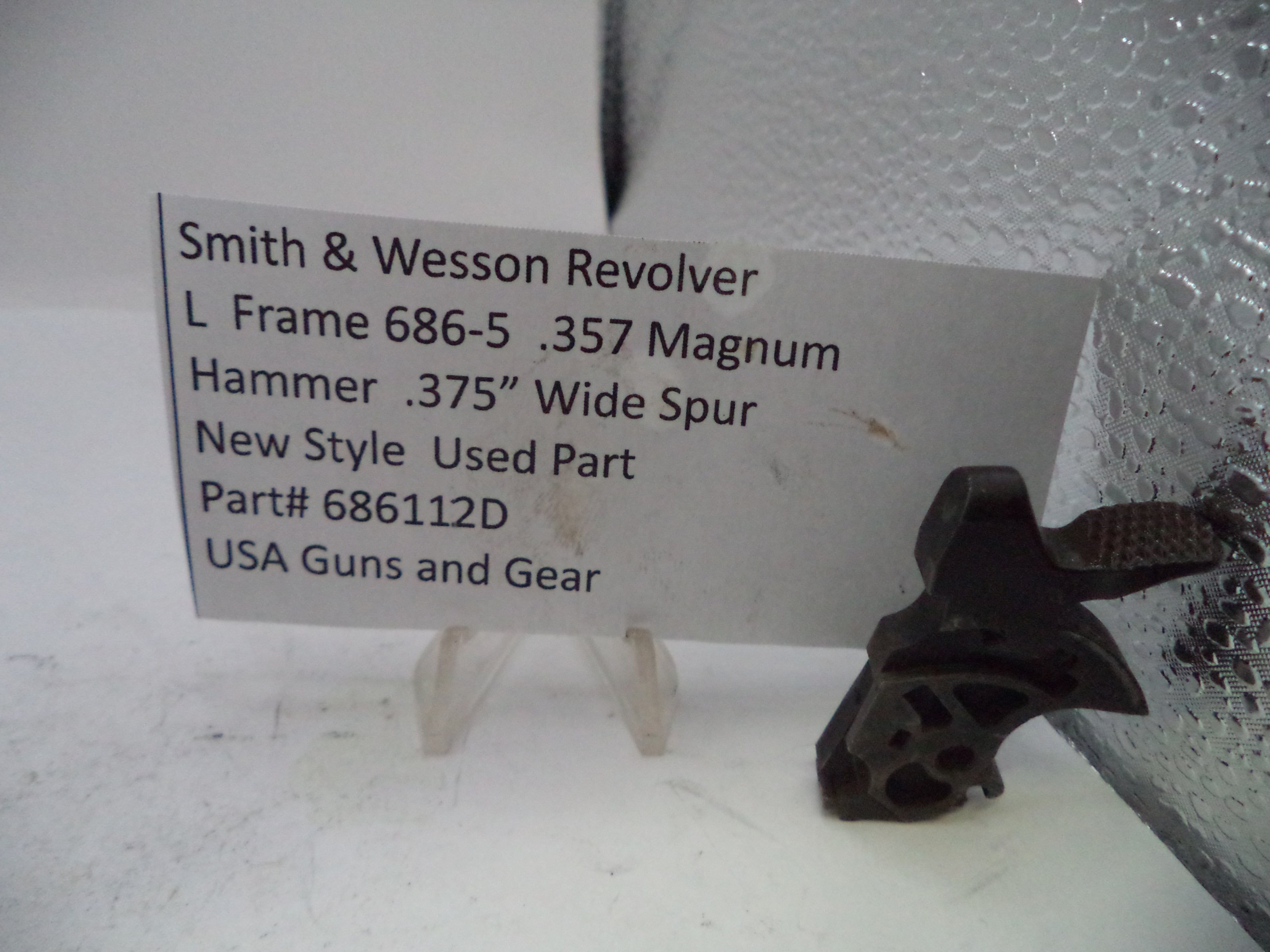 Smith & Wesson L Frame Model 686-5 .357 Magnum Hammer .375" Wide Spur - Part# 686112D