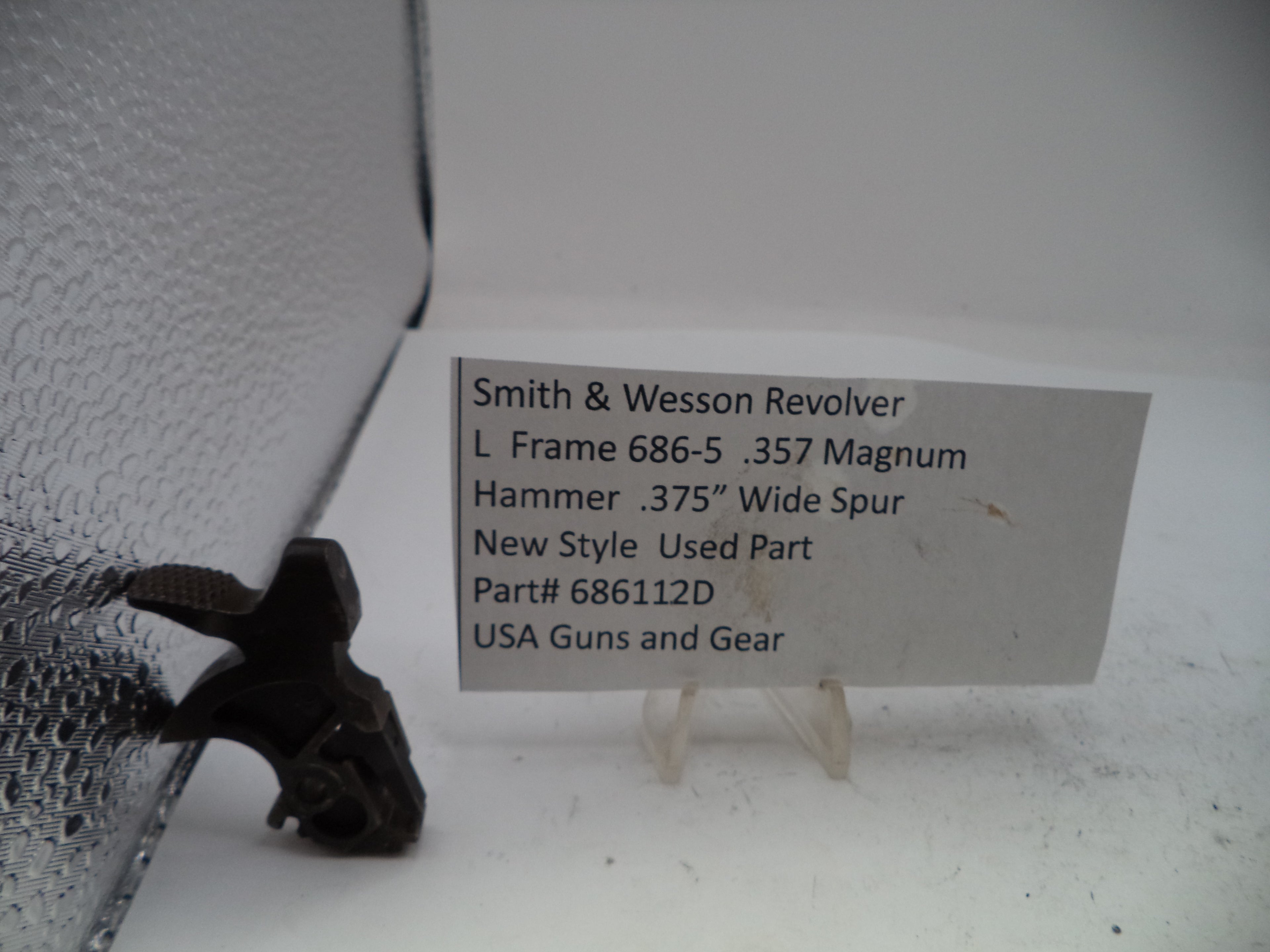 Smith & Wesson L Frame Model 686-5 .357 Magnum Hammer .375" Wide Spur - Part# 686112D