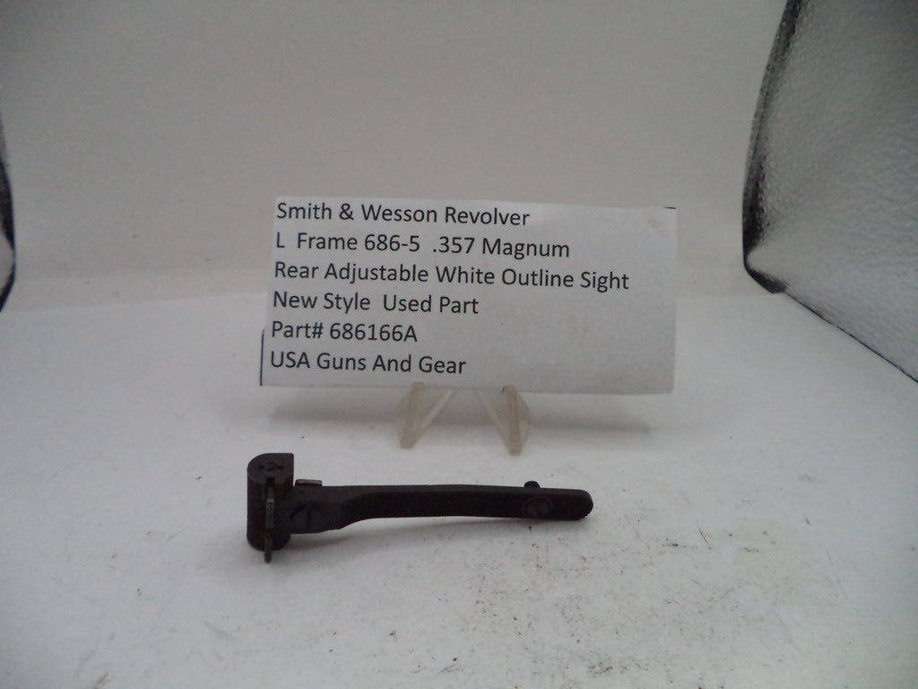 Smith & Wesson 686-5 L-Frame .357 Magnum Rear Adjustable Sight White Outline 686166A