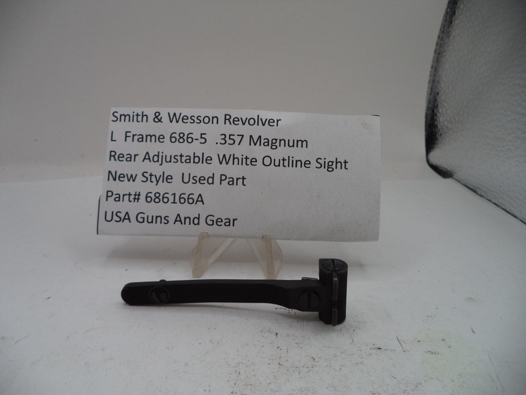 Smith & Wesson 686-5 L-Frame .357 Magnum Rear Adjustable Sight White Outline 686166A