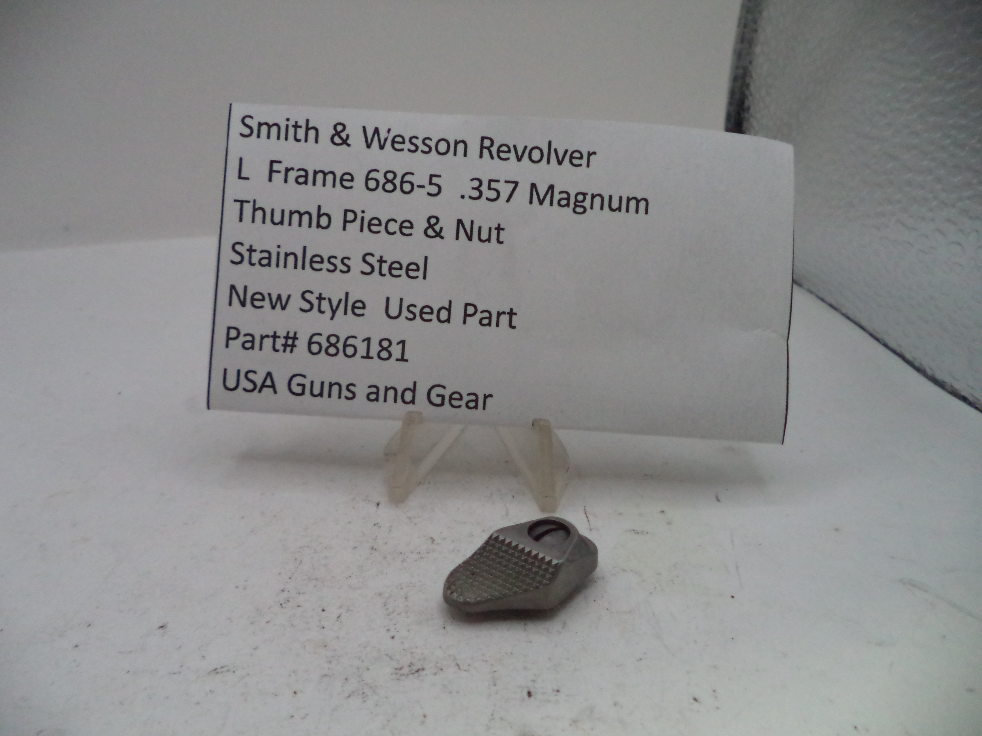 Smith & Wesson L Frame Model 686 Thumb Piece & Nut - Part# 686181
