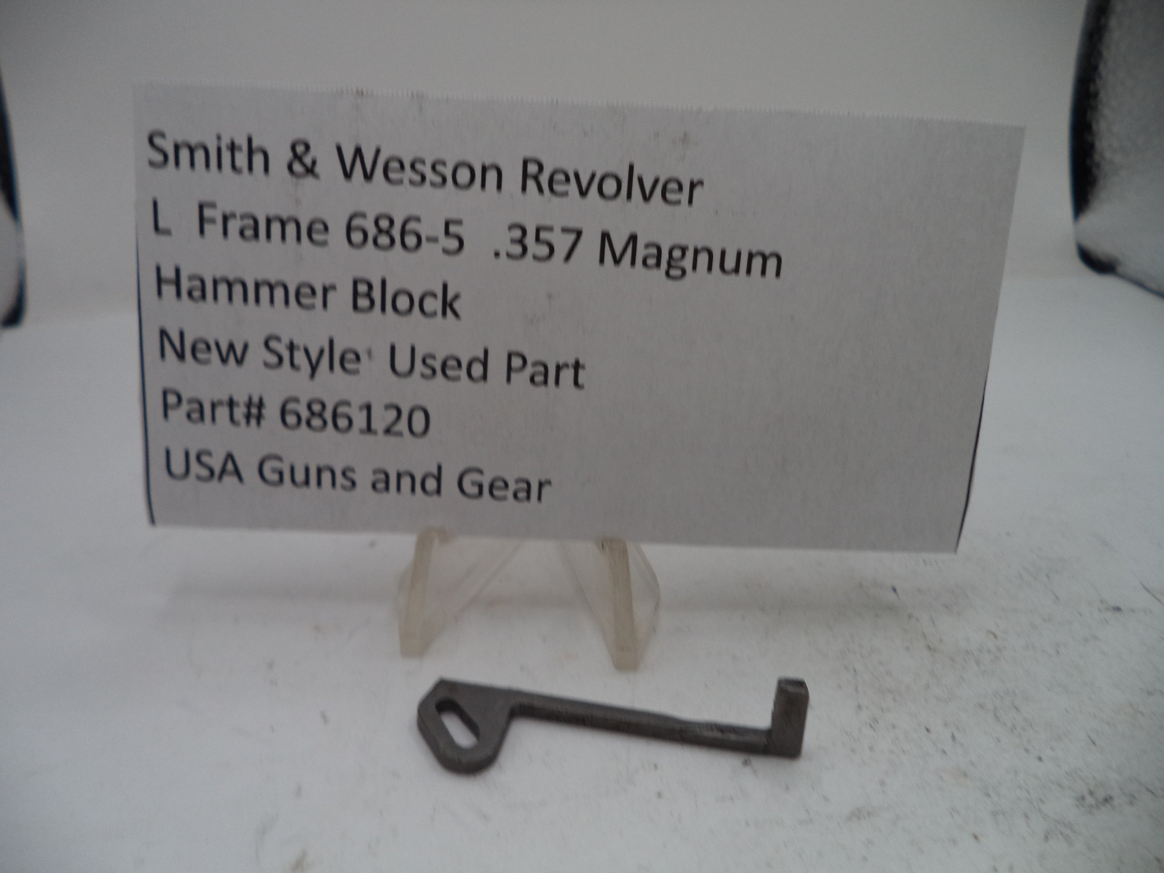 Smith & Wesson L-Frame Model 686-5 .357 Magnum Hammer Block, New Style - Part #686120