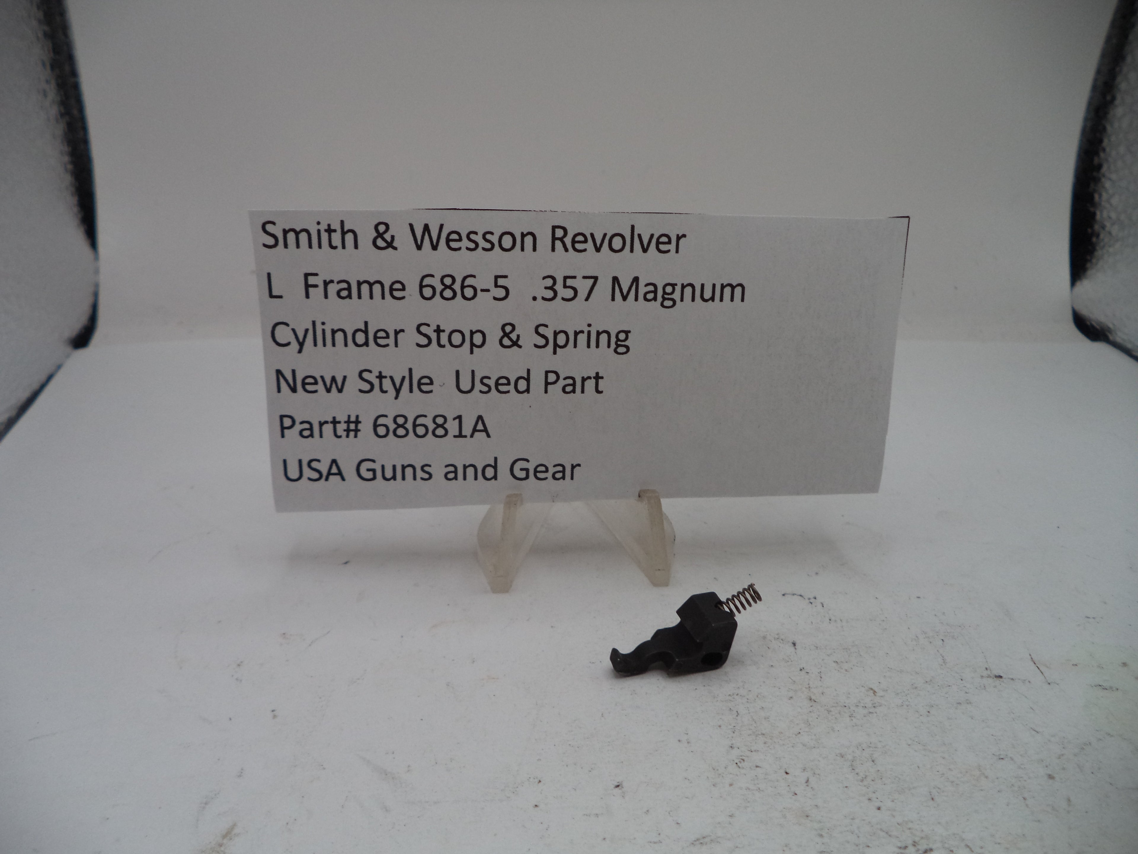 Smith & Wesson L-Frame Cylinder Stop & Spring, Part #68681A