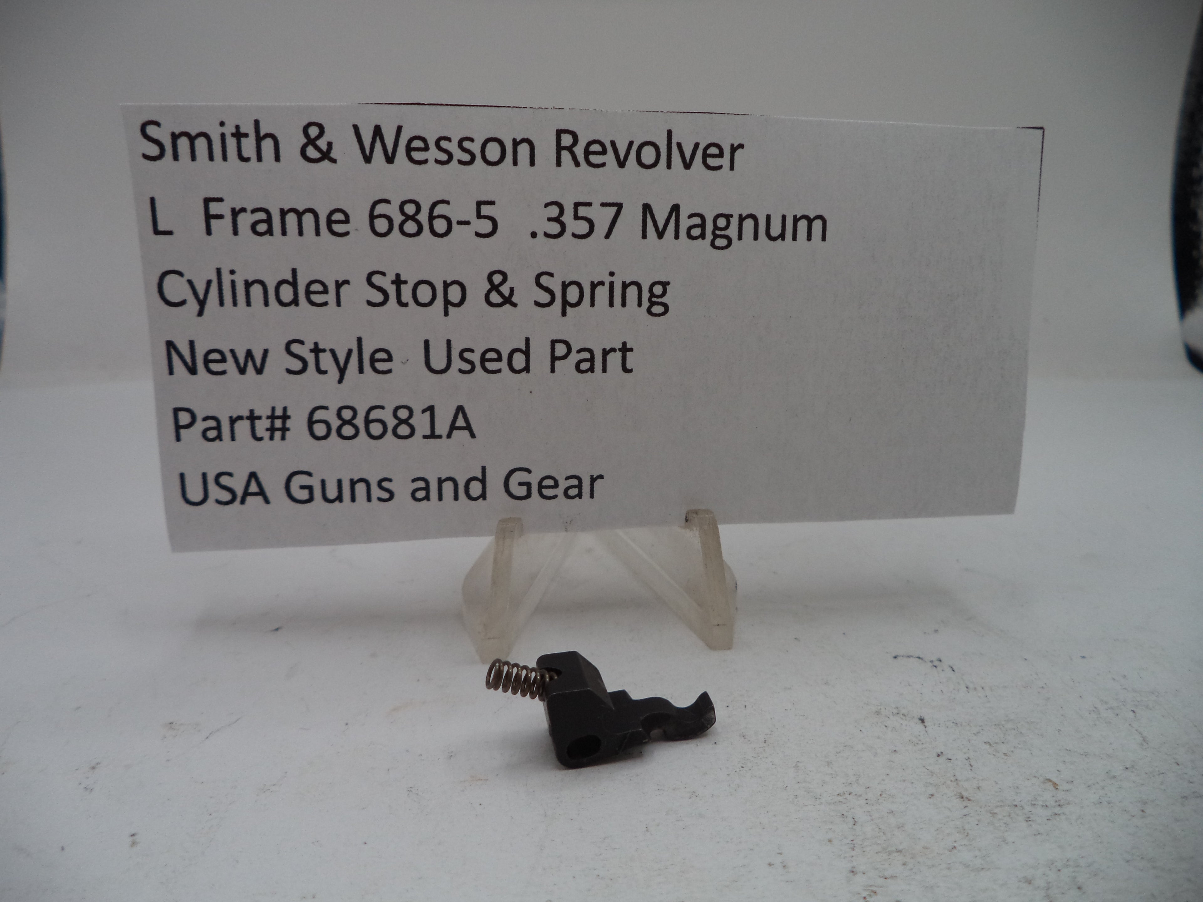 Smith & Wesson L-Frame Cylinder Stop & Spring, Part #68681A