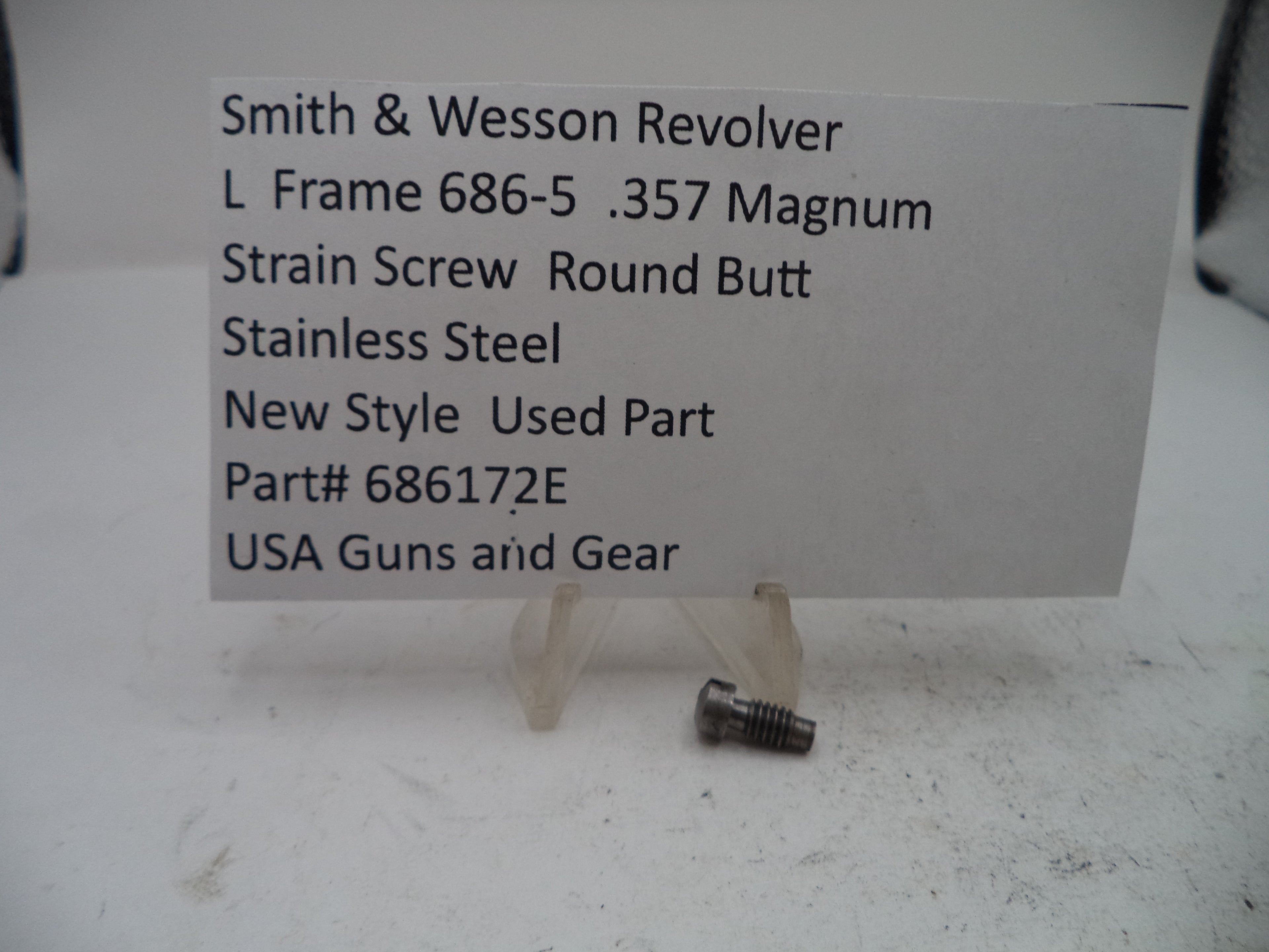 Smith & Wesson L Frame Model 686-5 .357 Magnum Strain Screw Round Butt - Part# 686172E
