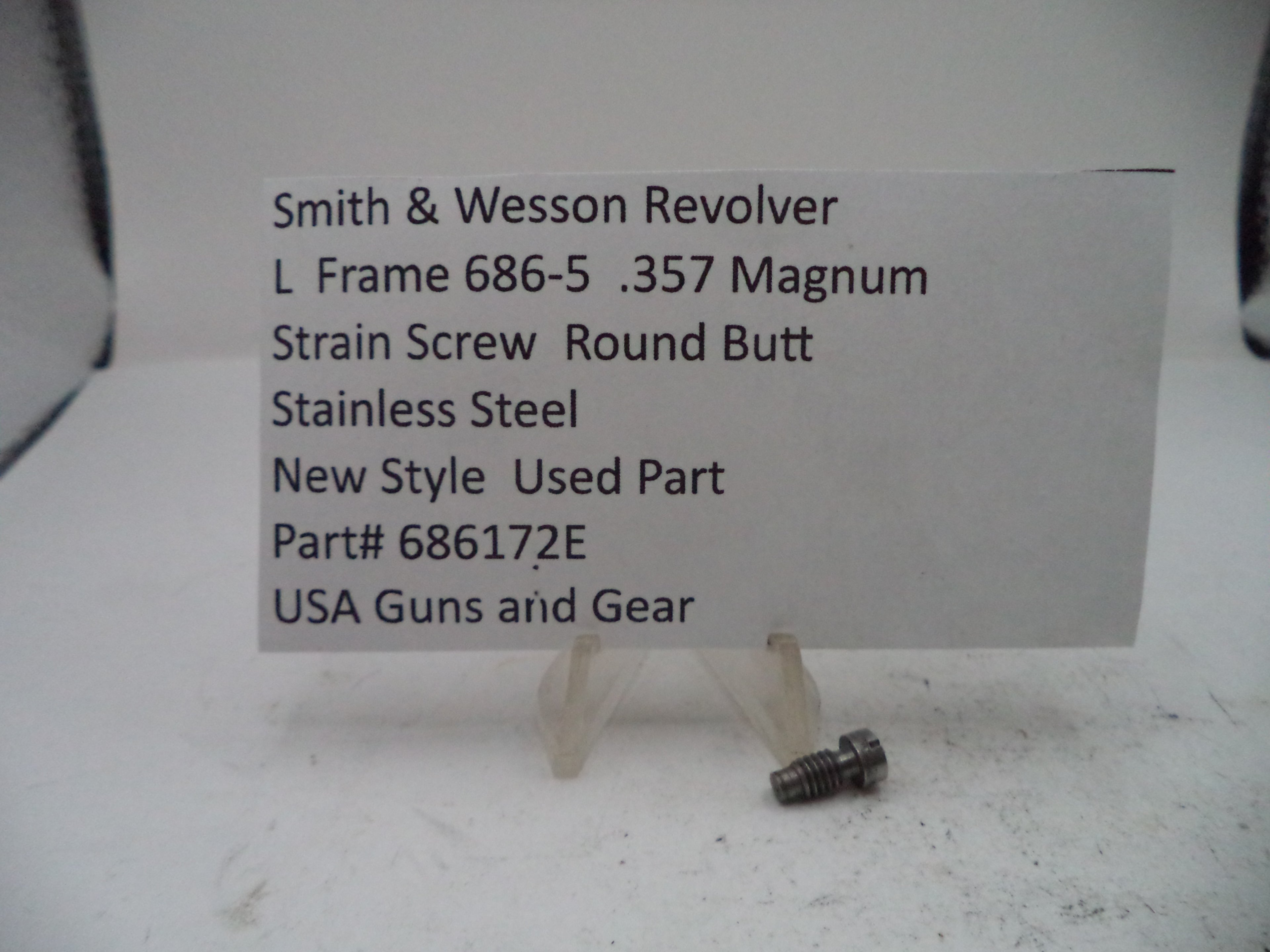 Smith & Wesson L Frame Model 686-5 .357 Magnum Strain Screw Round Butt - Part# 686172E