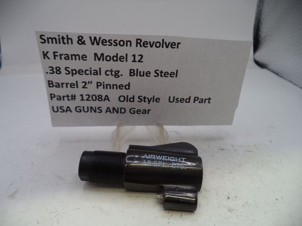Smith & Wesson K-Frame Model 12 .38 Special 2" Pinned Barrel - Blue Steel Used