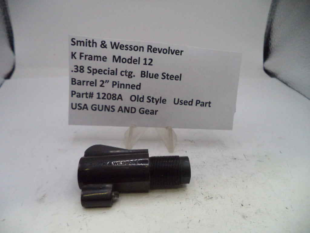 Smith & Wesson K-Frame Model 12 .38 Special 2" Pinned Barrel - Blue Steel Used