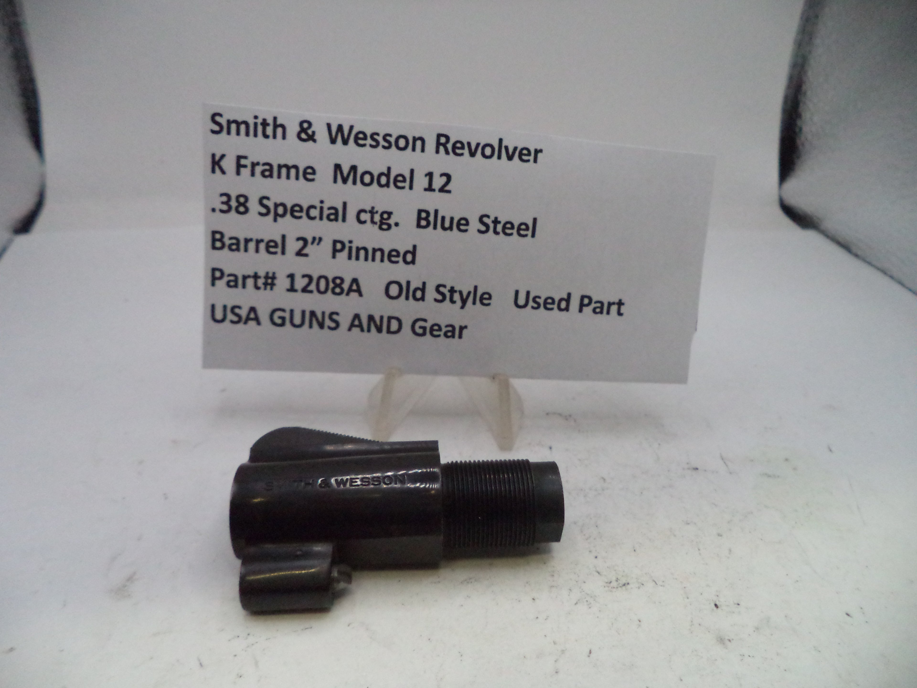 Smith & Wesson K-Frame Model 12 .38 Special 2" Pinned Barrel - Blue Steel Used