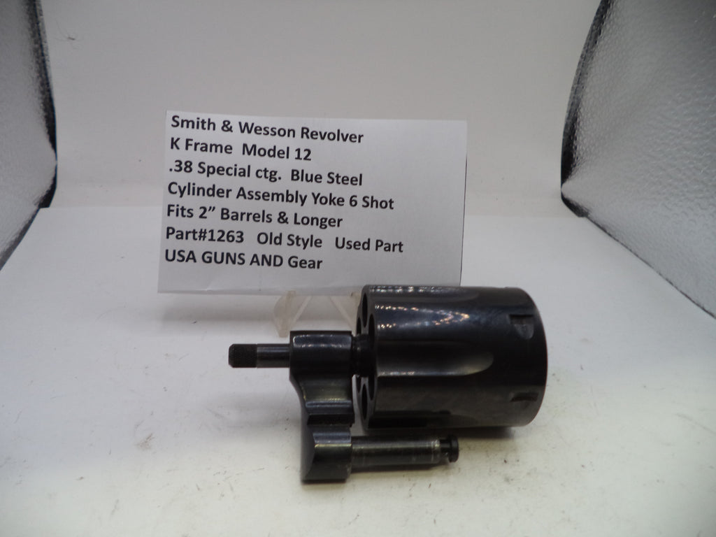 Smith & Wesson K Frame Model 12 Airweight .38 Special Cylinder Assembly 6-Shot Blue Steel - Part 1263